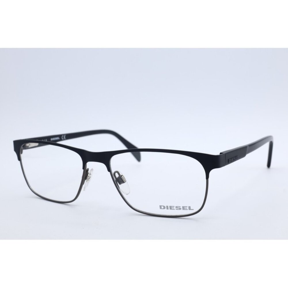 DIESEL DL 5171 005 Black Square Eyeglasses Clear Lenses 54mm